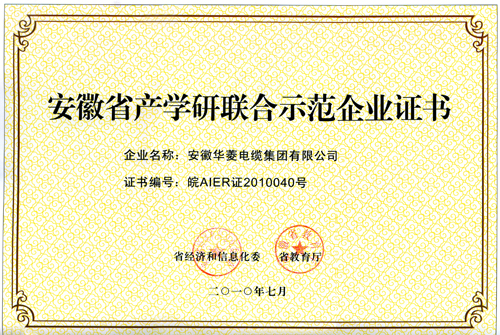 安徽產學研合作示范企業(yè)